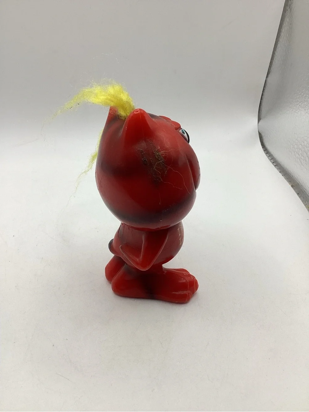 vintage 1970 R&W Berries red devil cat message doll I’m A Horny Little Devil”